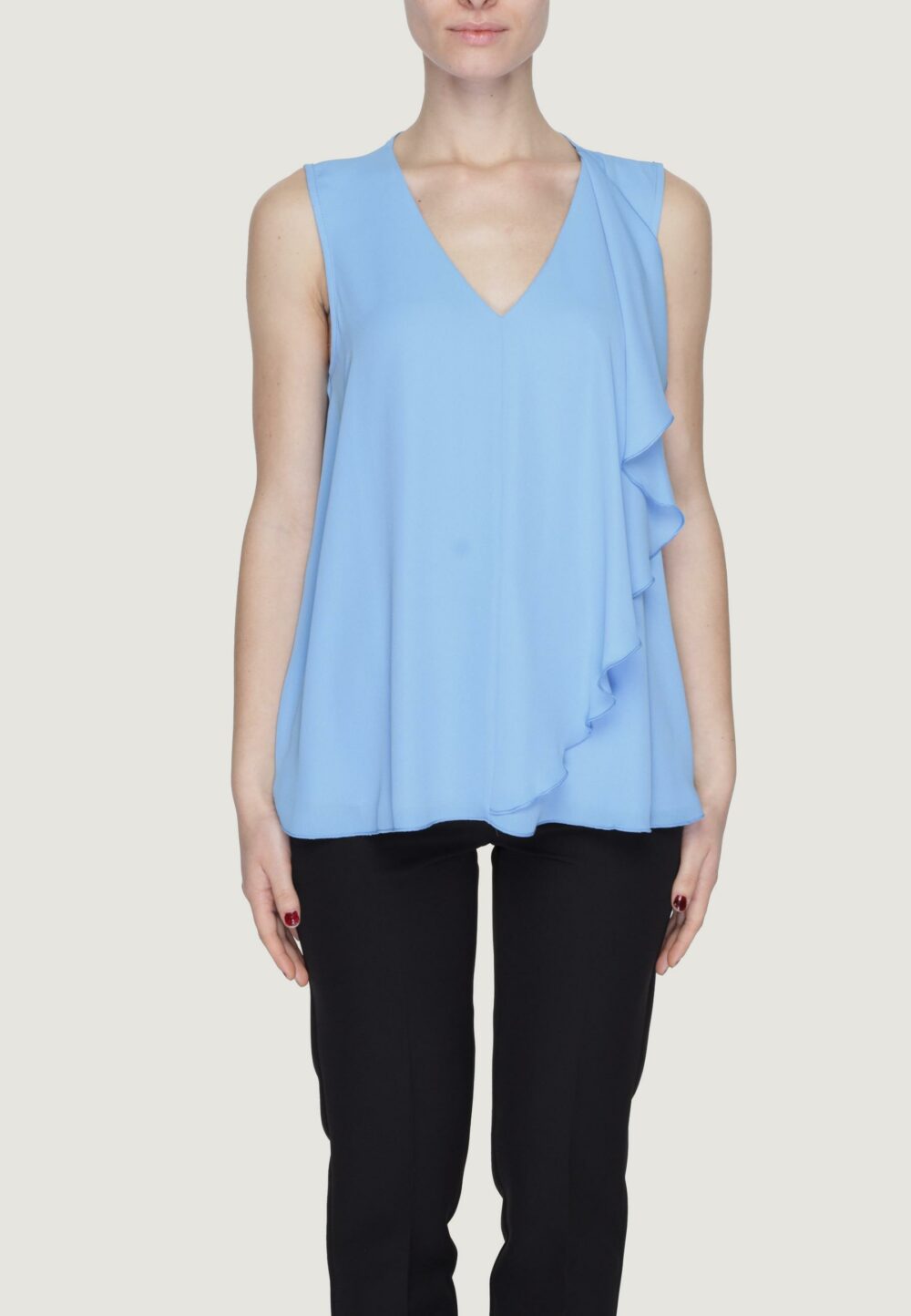 Blusa manica corta Sandro Ferrone Azzurro - Foto 1