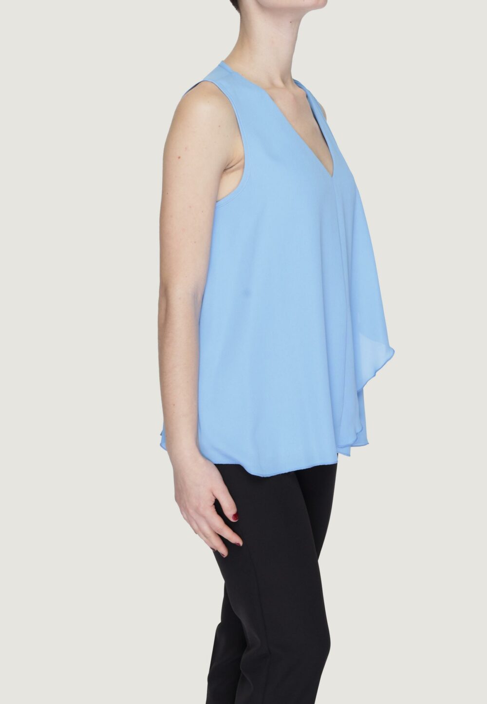 Blusa manica corta Sandro Ferrone Azzurro - Foto 4