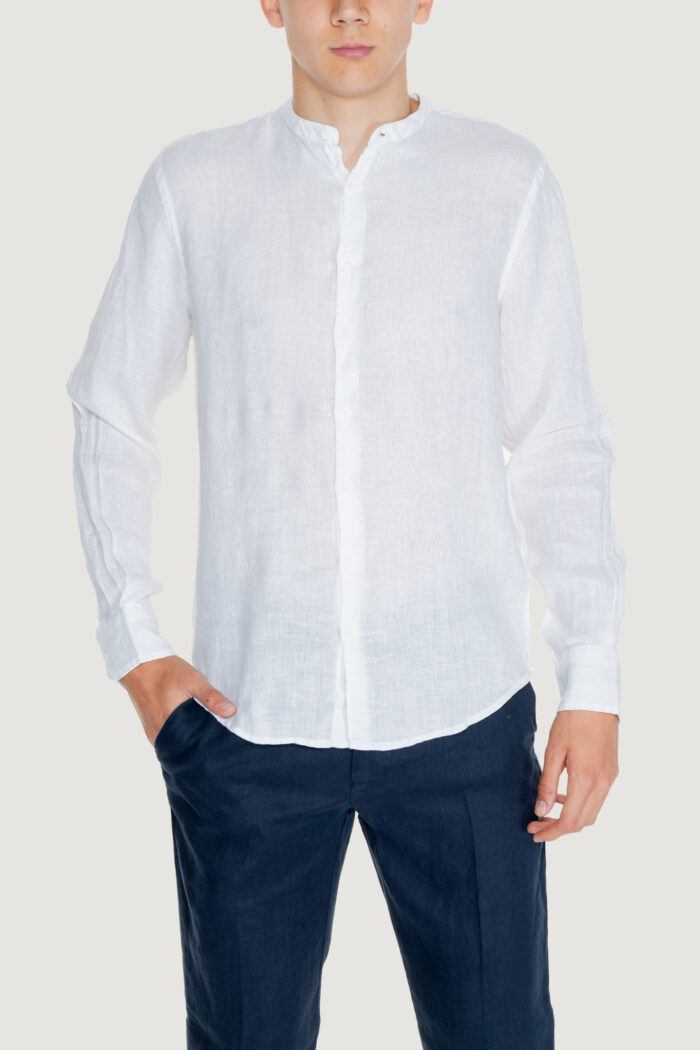 Camicia manica lunga Borghese 5terre – lino Bianco