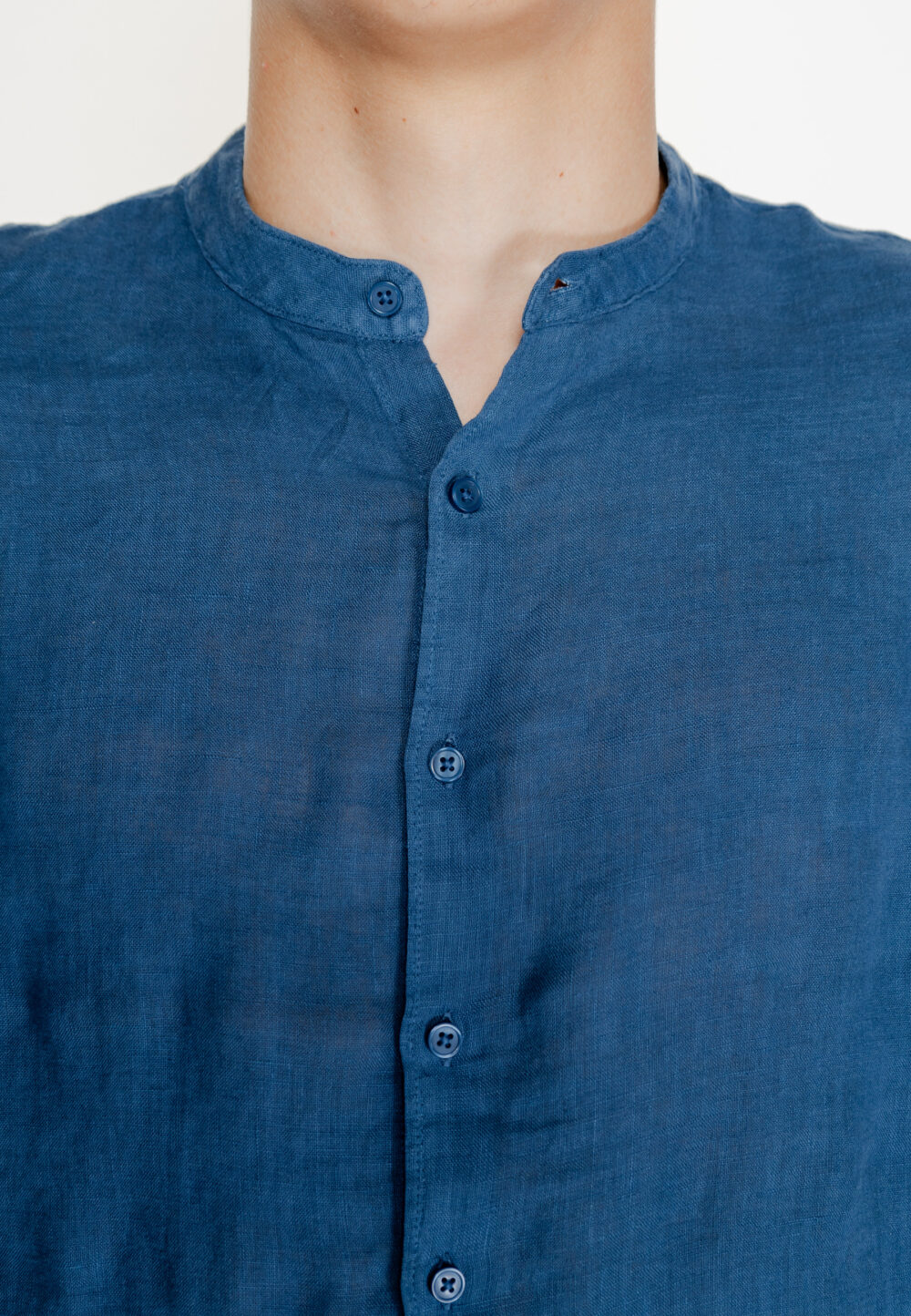 Camicia manica lunga Borghese 5terre - lino Denim - Foto 2