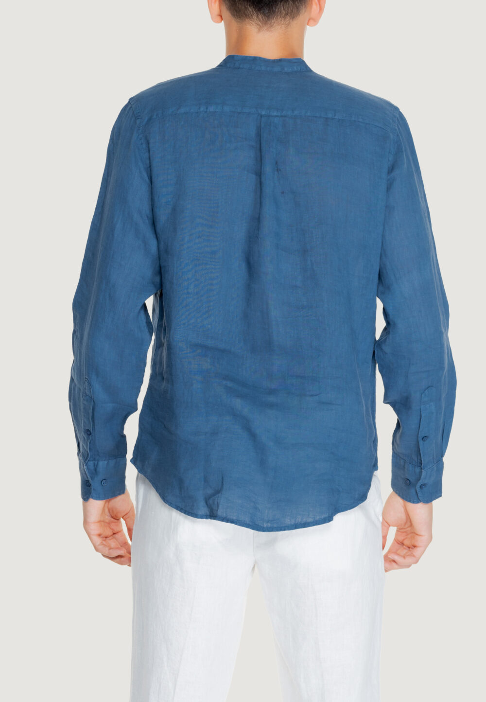 Camicia manica lunga Borghese 5terre - lino Denim - Foto 3