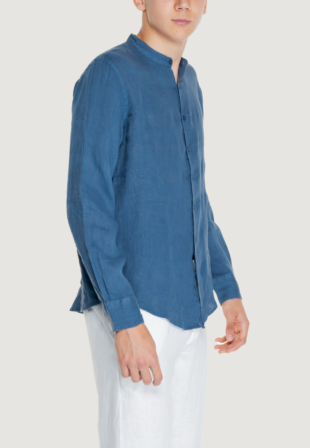 Camicia manica lunga Borghese 5terre - lino Denim - Foto 6