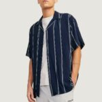 Camicia manica corta Jack Jones jcojeff aop resort ss relax ln Blue scuro - Foto 1