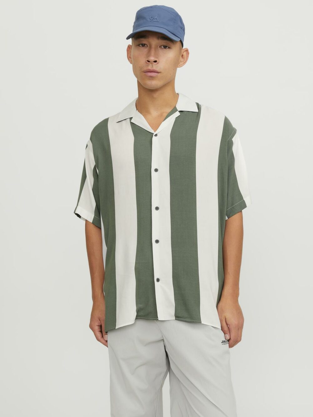 Camicia manica corta Jack Jones jcojeff aop resort ss relax ln VERDE SALVIA - Foto 1