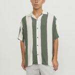 Camicia manica corta Jack Jones jcojeff aop resort ss relax ln VERDE SALVIA - Foto 1