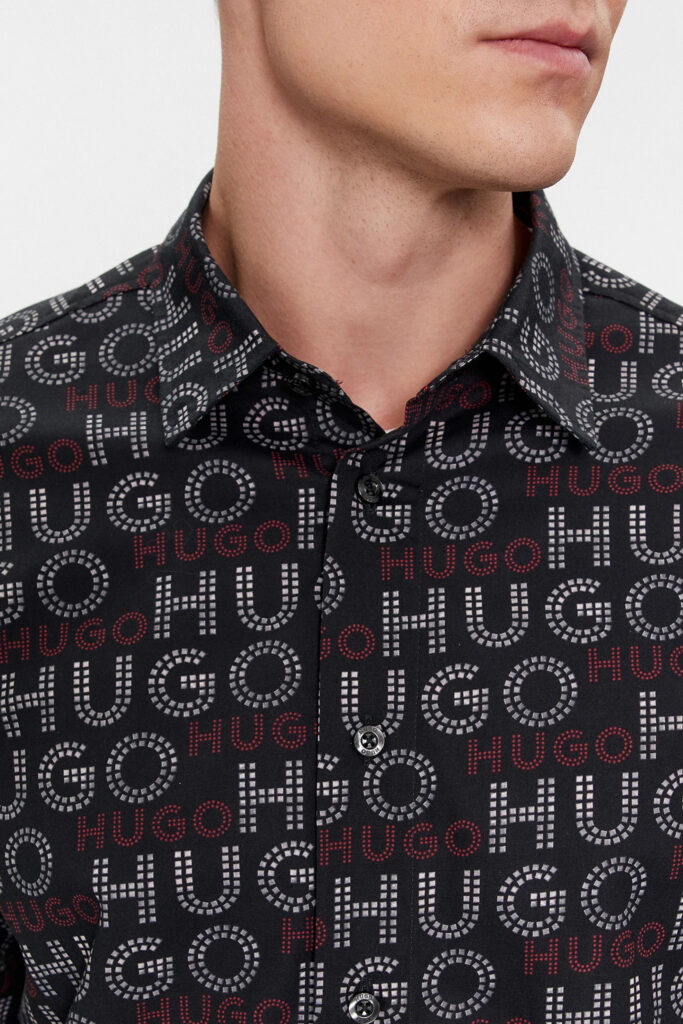 Camicia manica lunga Hugo emero 10254849 01 Nero