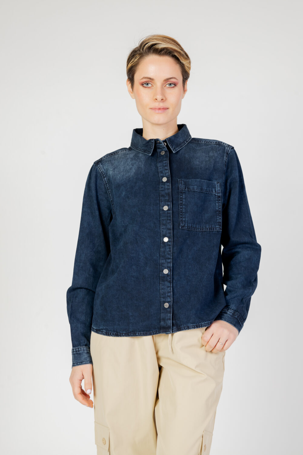 Camicia manica lunga Street One denim-blouse,blue Denim - Foto 5