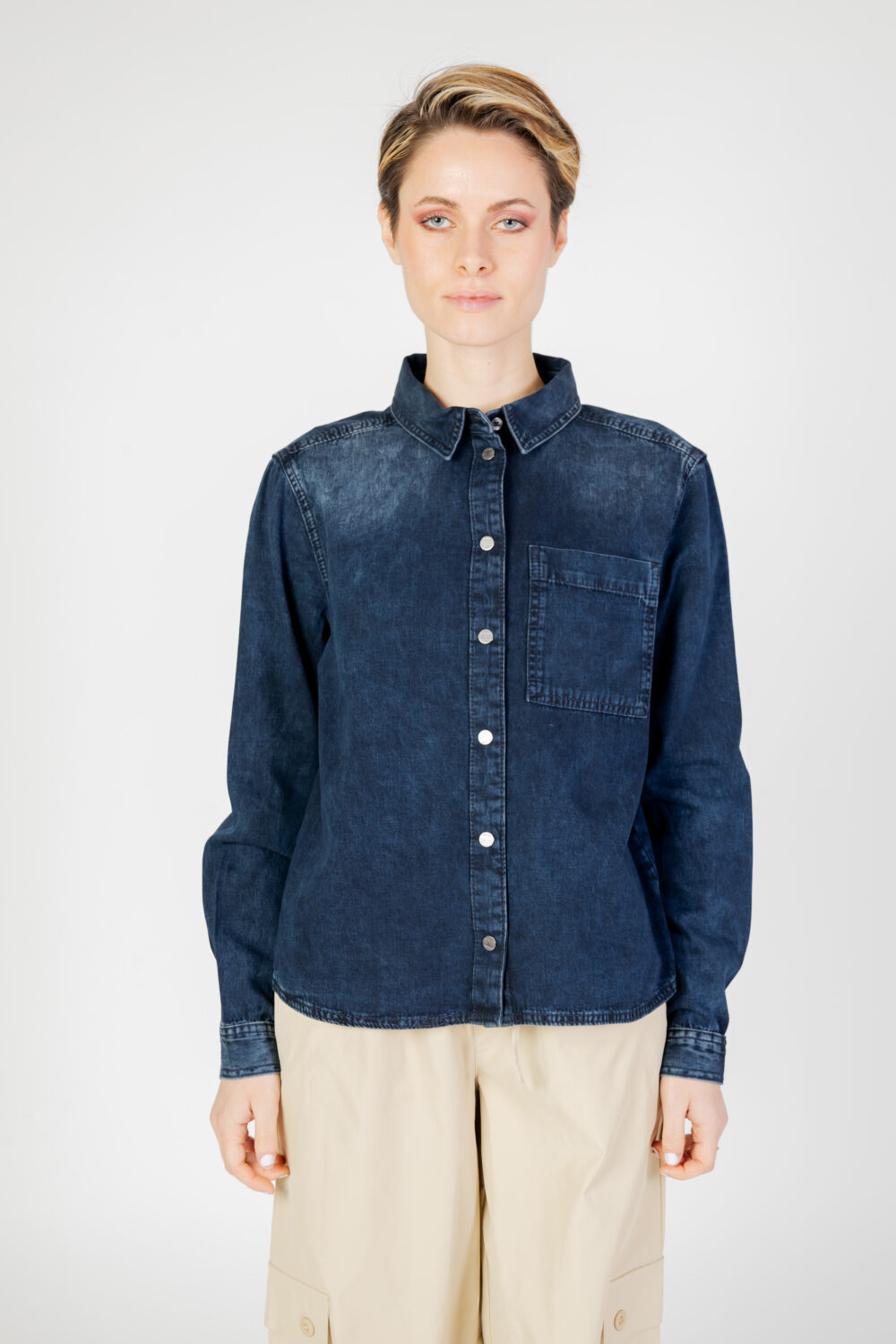 Camicia manica lunga Street One denim-blouse,blue Denim - Foto 7