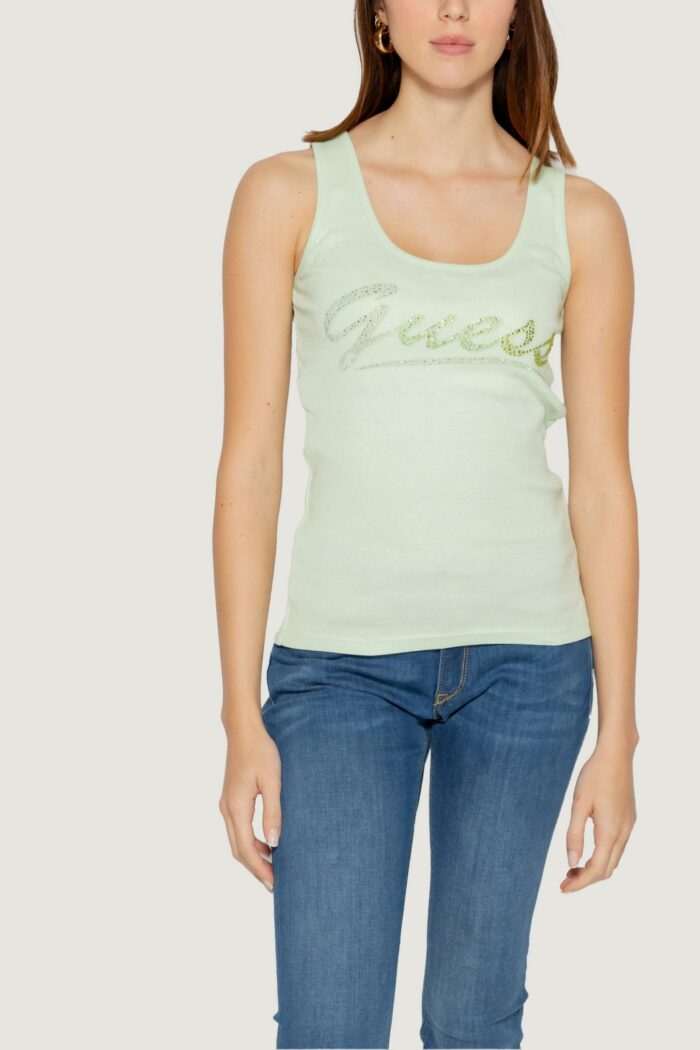 Canotta Guess logo tank Tiffany