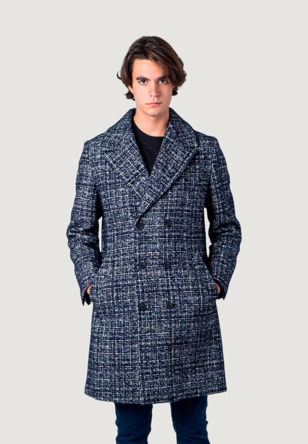 Cappotto Antony Morato slim fit bouclè seconda scelta Blu - Foto 1