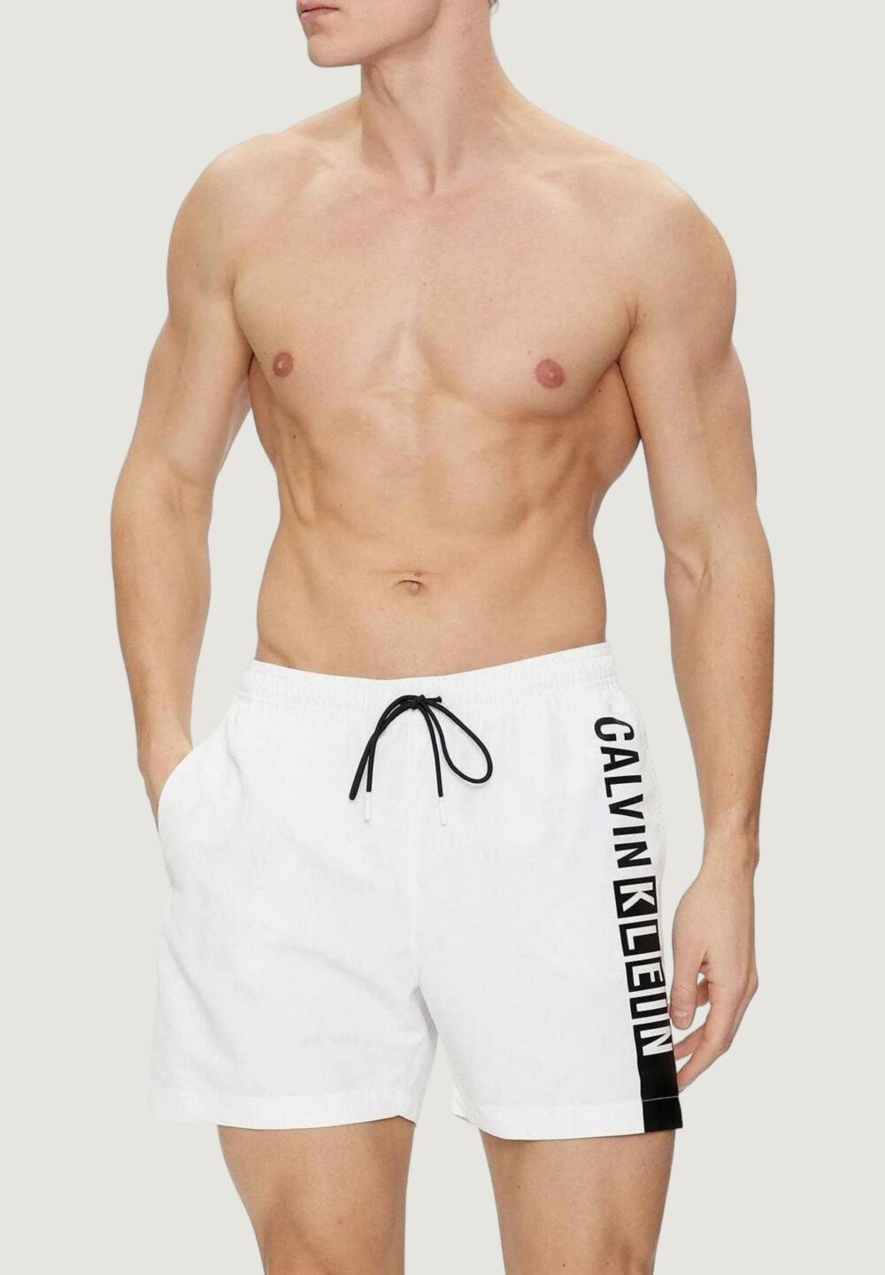 Costume da bagno Calvin Klein medium drawstring-graphic Bianco - Foto 3