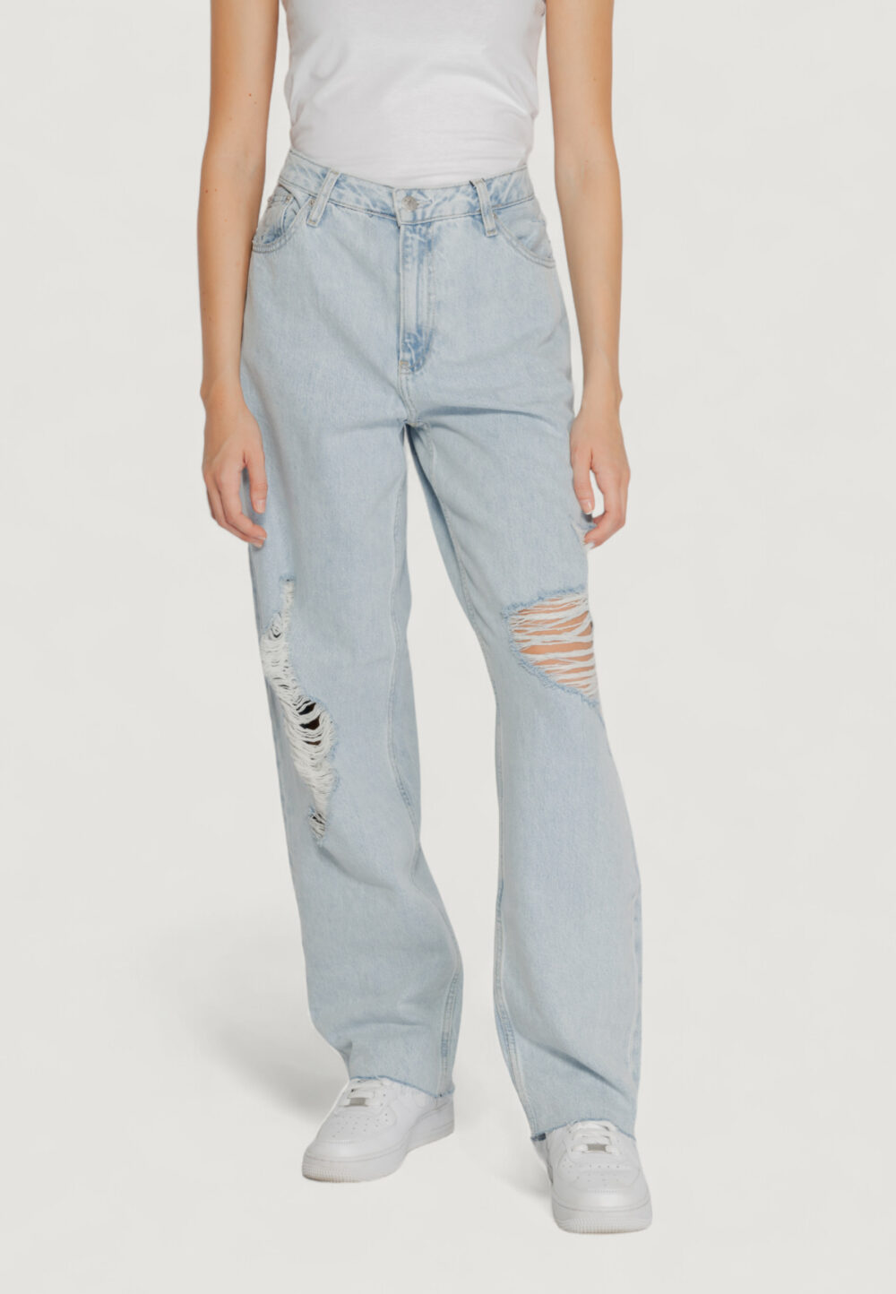 Jeans larghi Calvin Klein Jeans 90s straight Denim chiaro - Foto 1