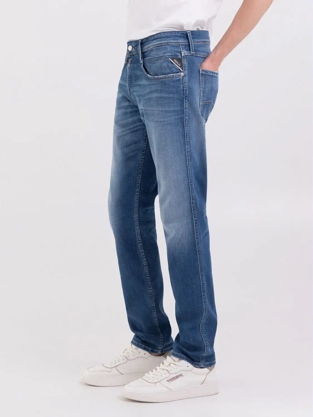 Jeans slim Replay anbass Blu - Foto 7