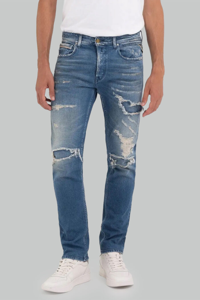 Jeans Tapered Replay grover Blu