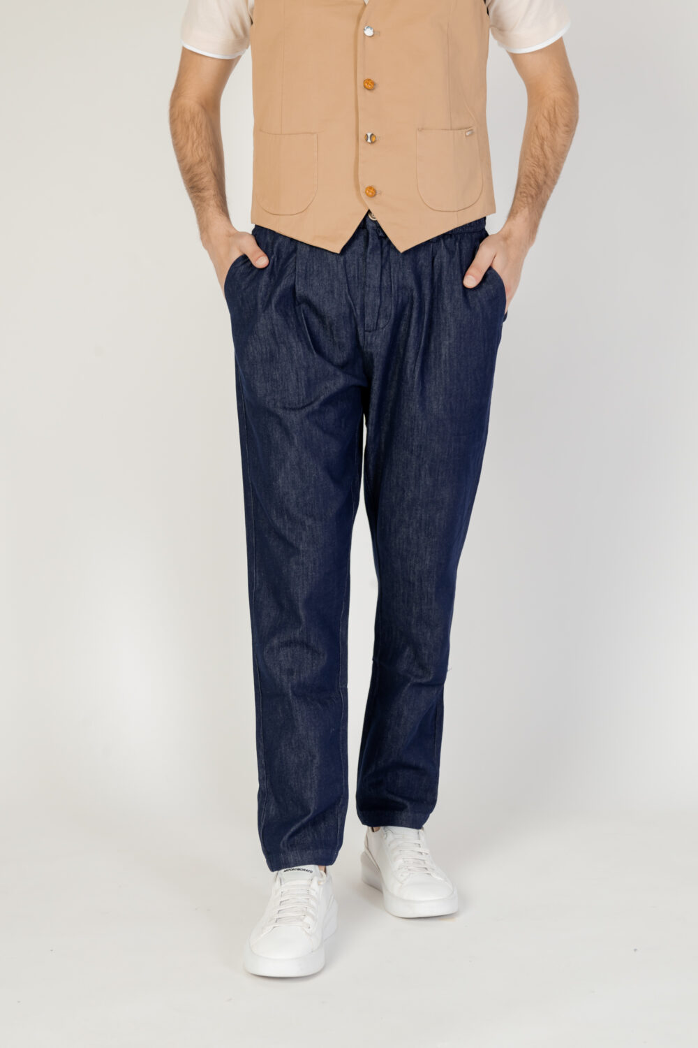 Pantaloni Gianni Lupo Denim scuro - Foto 1