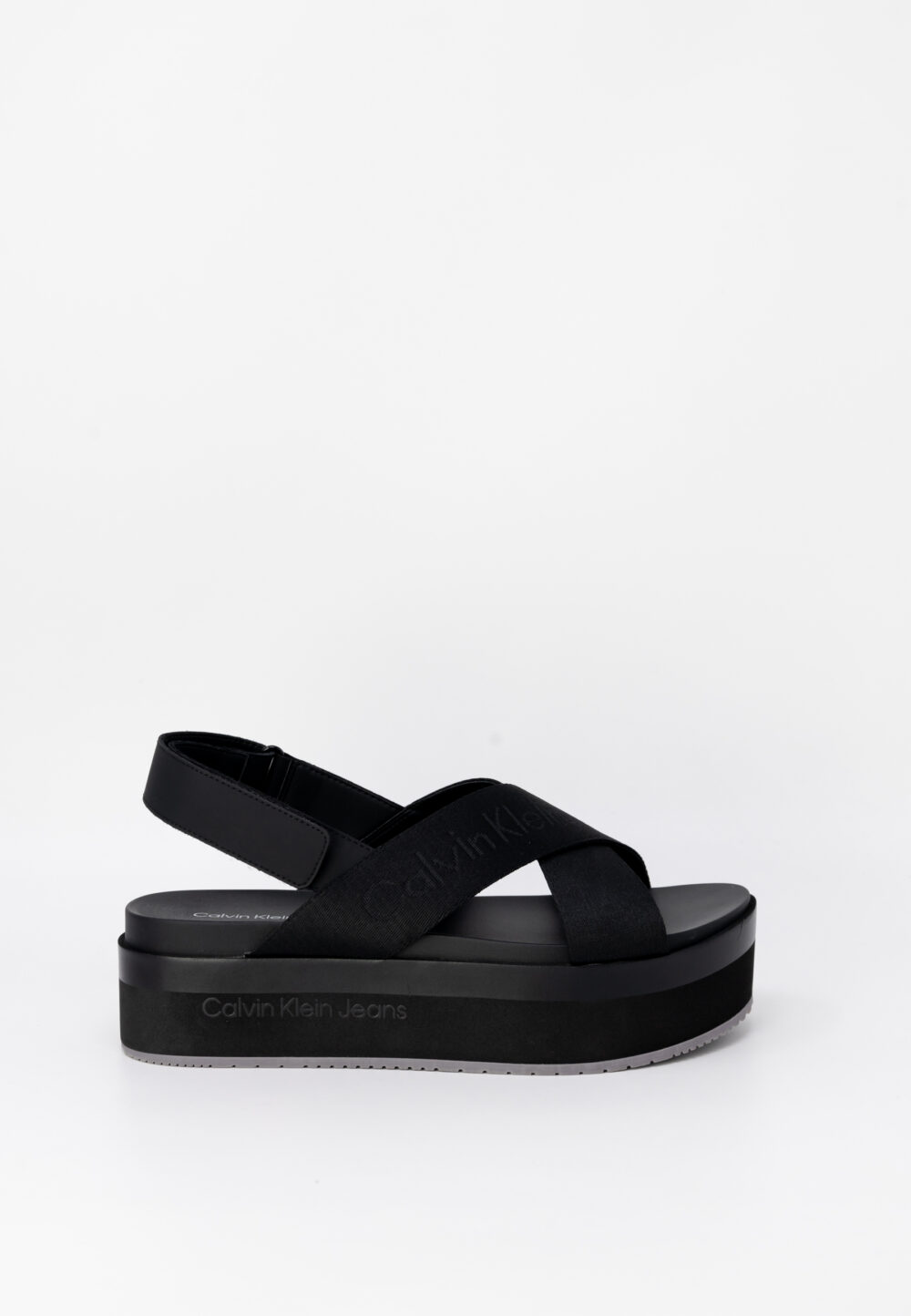 Sandali Calvin Klein Jeans flatform slin Nero - Foto 1