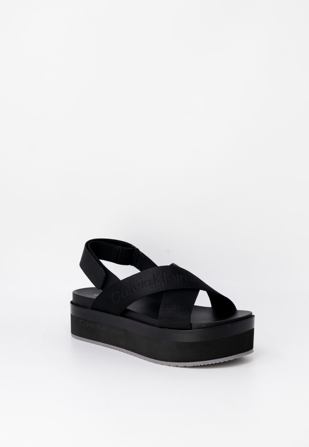 Sandali Calvin Klein Jeans flatform slin Nero - Foto 2