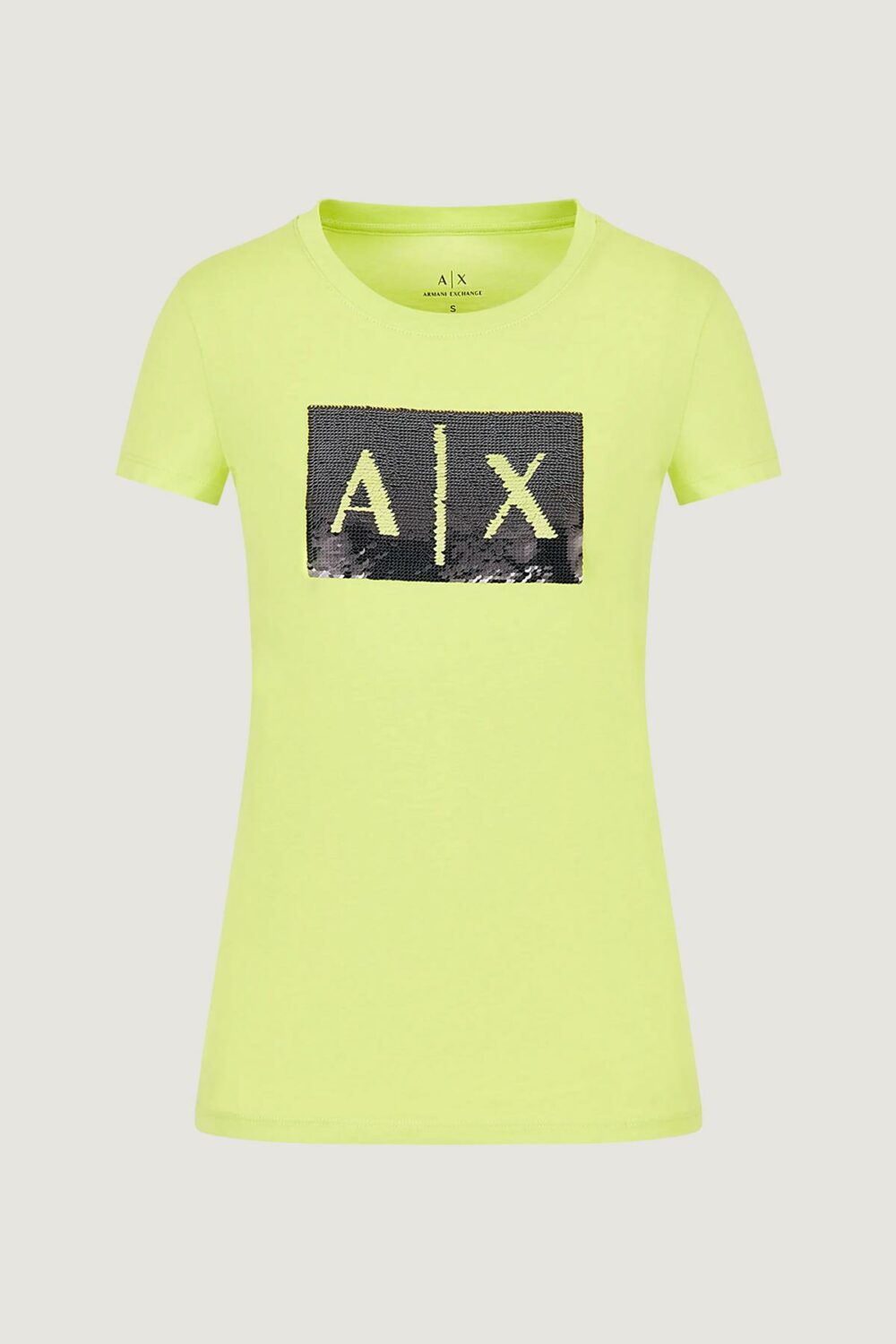 T-shirt Armani Exchange Giallo lime - Foto 2