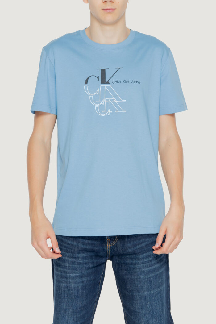 T-shirt Calvin Klein Jeans monogram echo Celeste