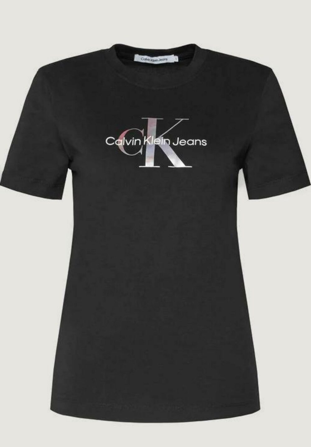 T-shirt Calvin Klein Jeans diffused monologo Nero - Foto 6