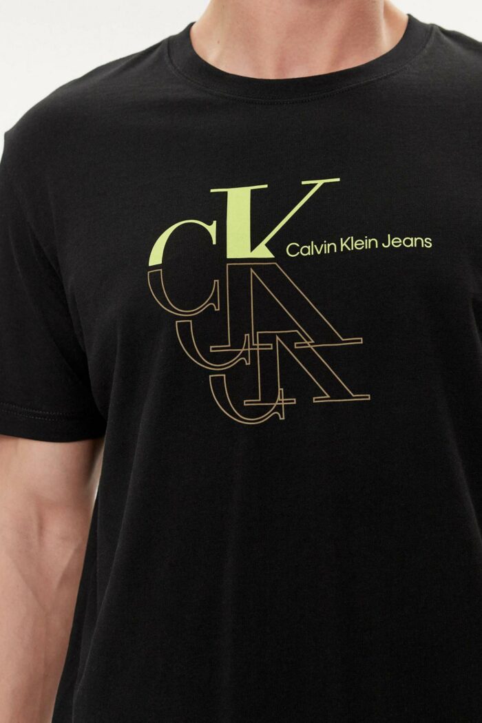 T-shirt Calvin Klein Jeans monogram echo Nero