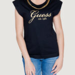 T-shirt Guess ss cn crystal logo Nero - Foto 1