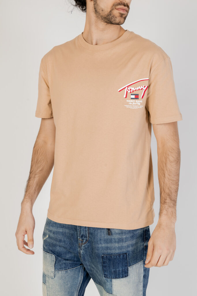 T-shirt Tommy Hilfiger Jeans reg 3d street Beige