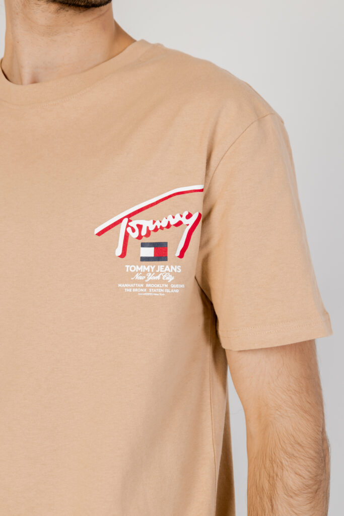 T-shirt Tommy Hilfiger Jeans reg 3d street Beige