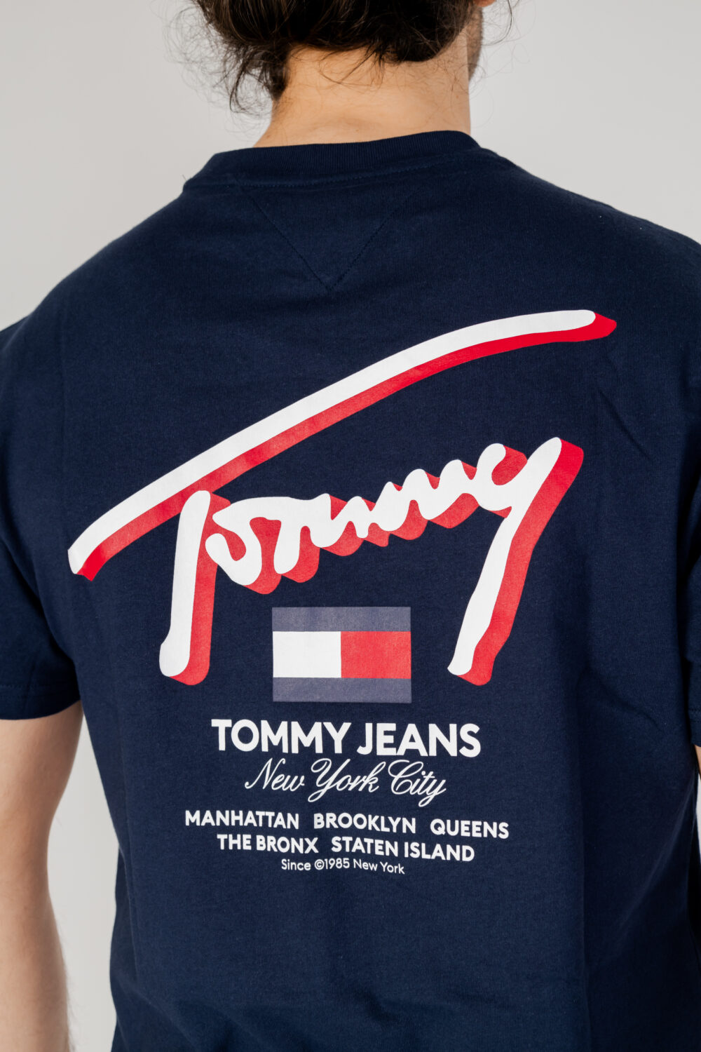 T-shirt Tommy Hilfiger Jeans reg 3d street Blu - Foto 4