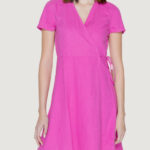 Vestito midi Only onladdiction-caro s/s linen cc Rosa - Foto 1