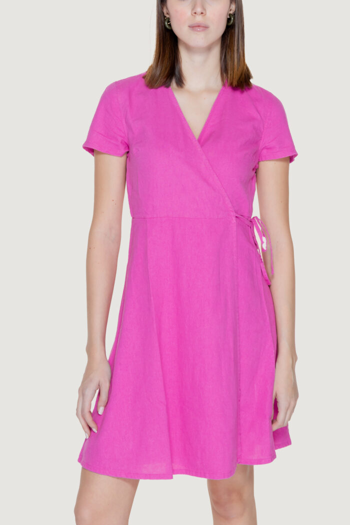 Vestito midi Only onladdiction-caro s/s linen cc Rosa