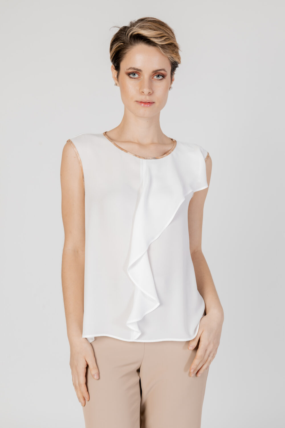 Blusa manica corta Alviero Martini Prima Classe Latte - Foto 1