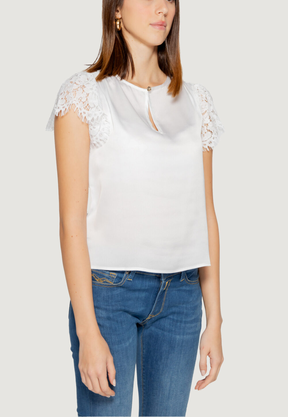 Blusa manica corta Guess guendalina Bianco - Foto 4