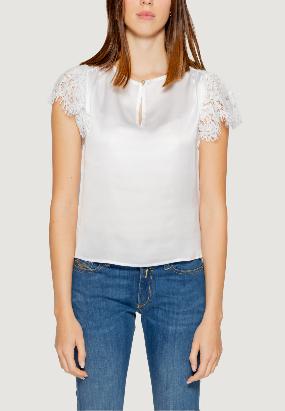 Blusa manica corta Guess guendalina Bianco - Foto 5