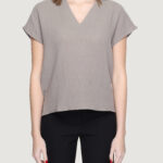 Blusa manica corta Jacqueline de Yong dytheis life s/s top wvn dia Taupe - Foto 1