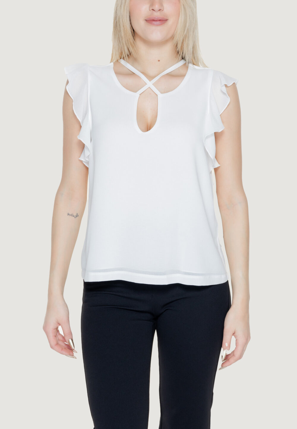 Blusa manica corta Rinascimento Bianco - Foto 1