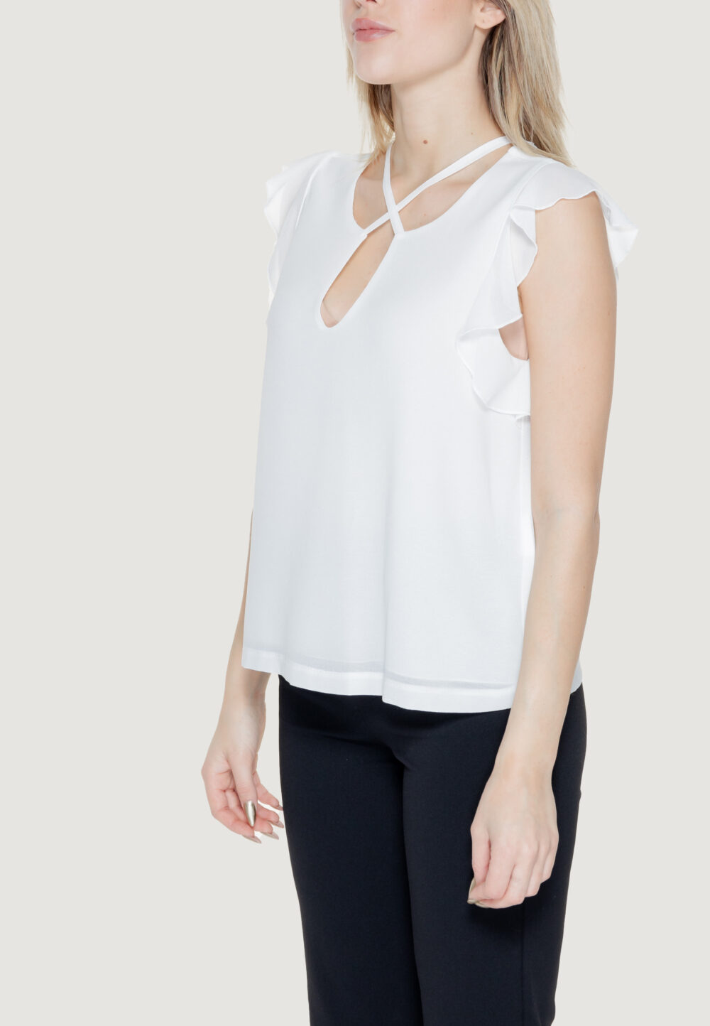 Blusa manica corta Rinascimento Bianco - Foto 3