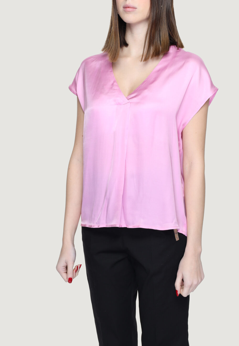 Blusa manica corta Rinascimento Rosa - Foto 3