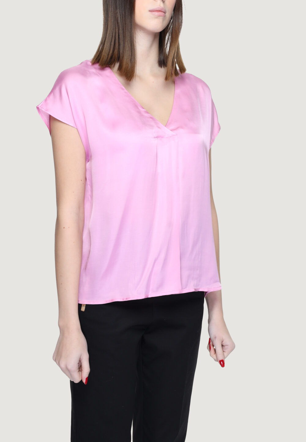 Blusa manica corta Rinascimento Rosa - Foto 4