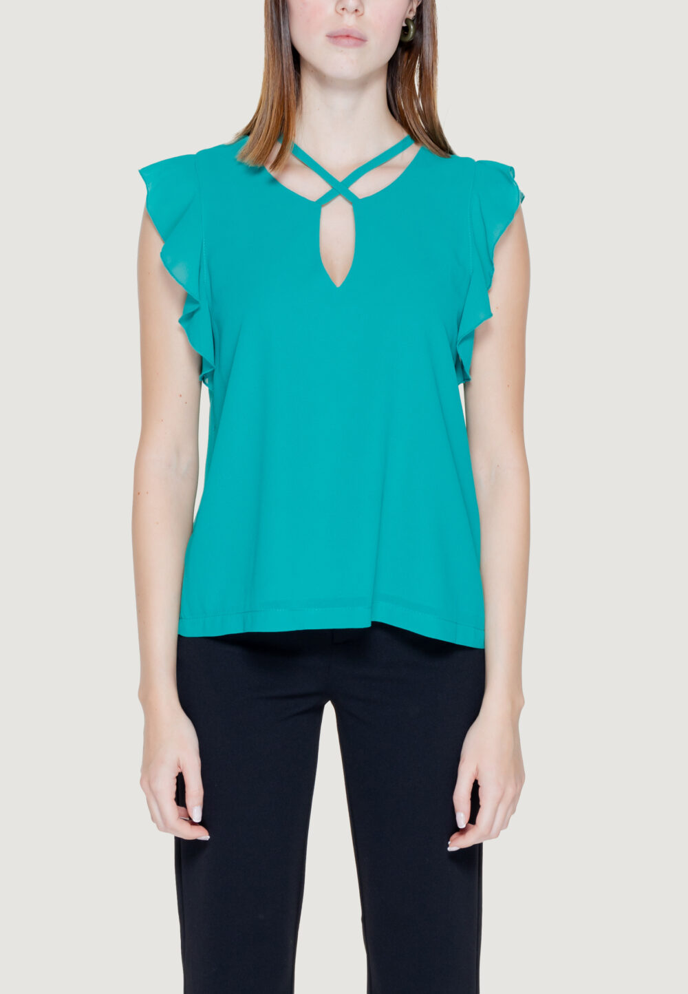 Blusa manica corta Rinascimento Verde - Foto 1