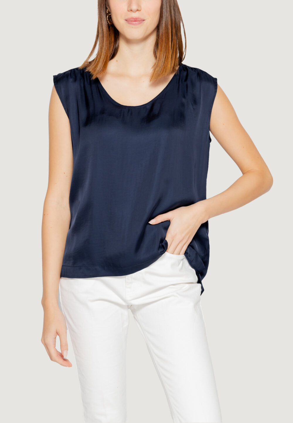 Blusa manica corta Street One Blu - Foto 1