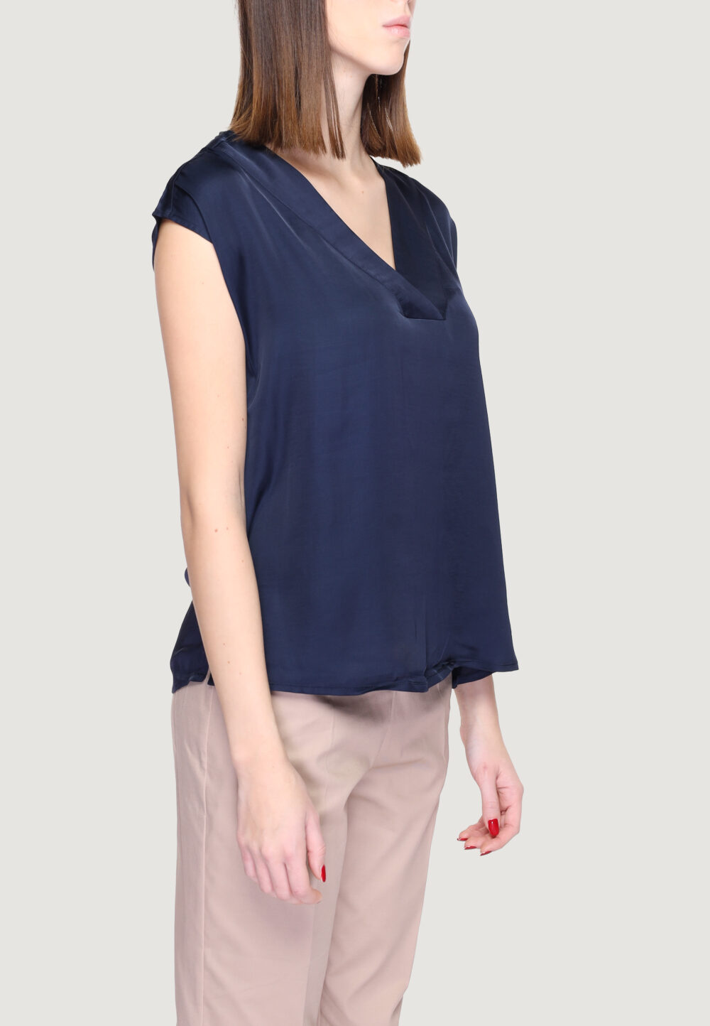 Blusa manica corta Street One Blue scuro - Foto 3