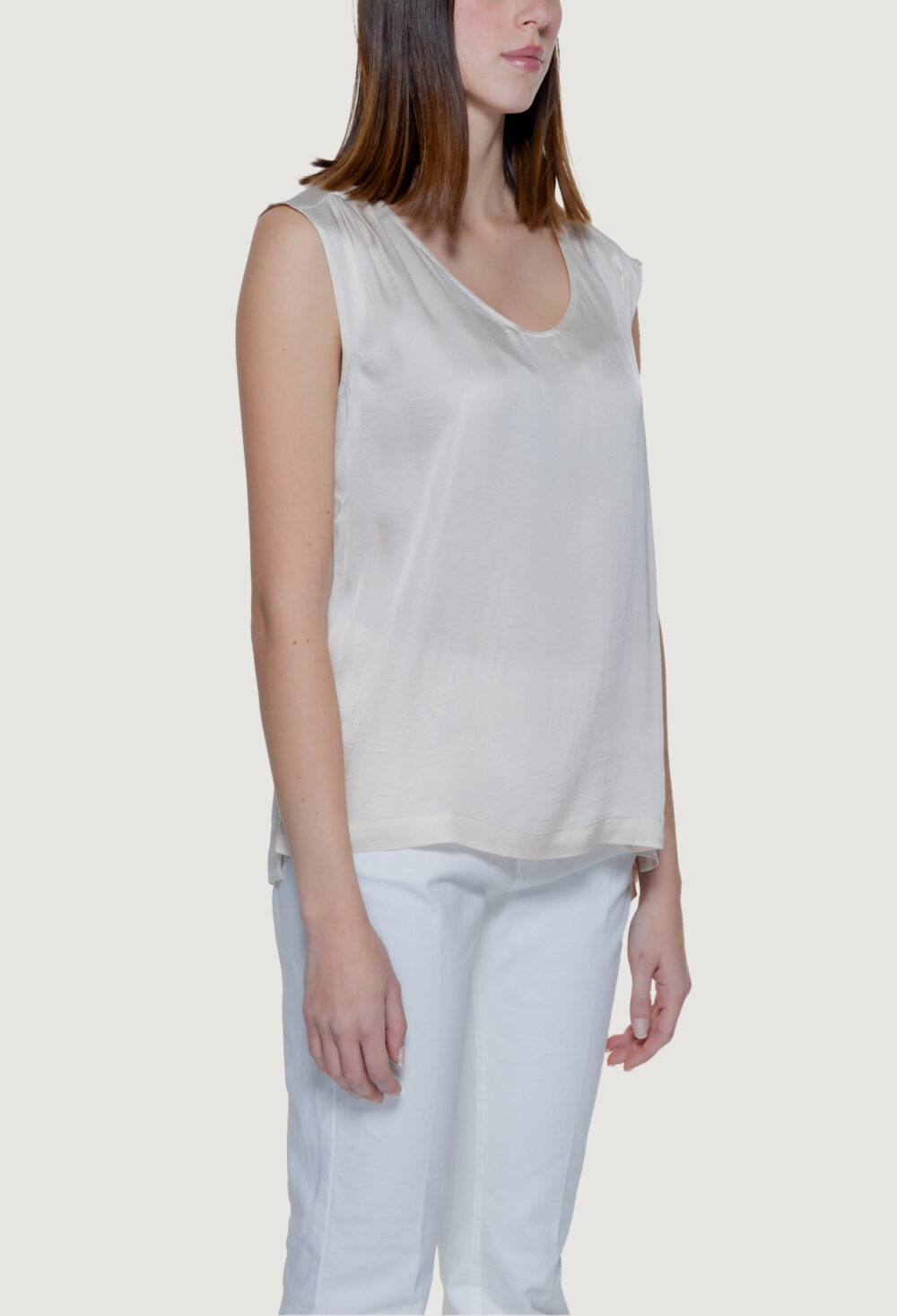 Blusa manica corta Street One Crema - Foto 4