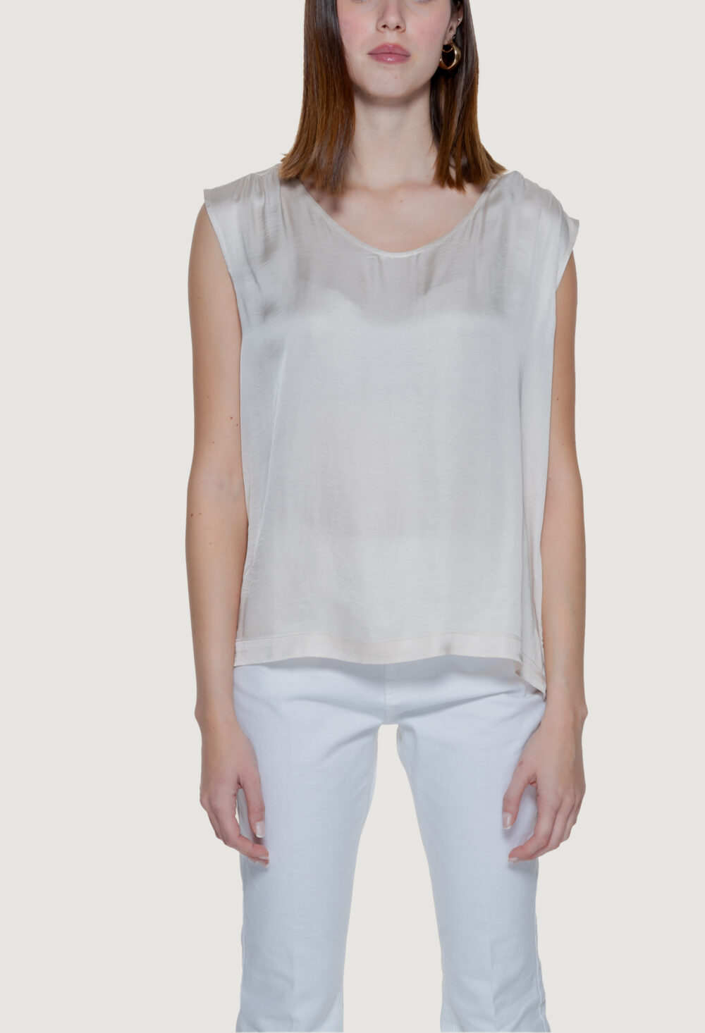 Blusa manica corta Street One Crema - Foto 5