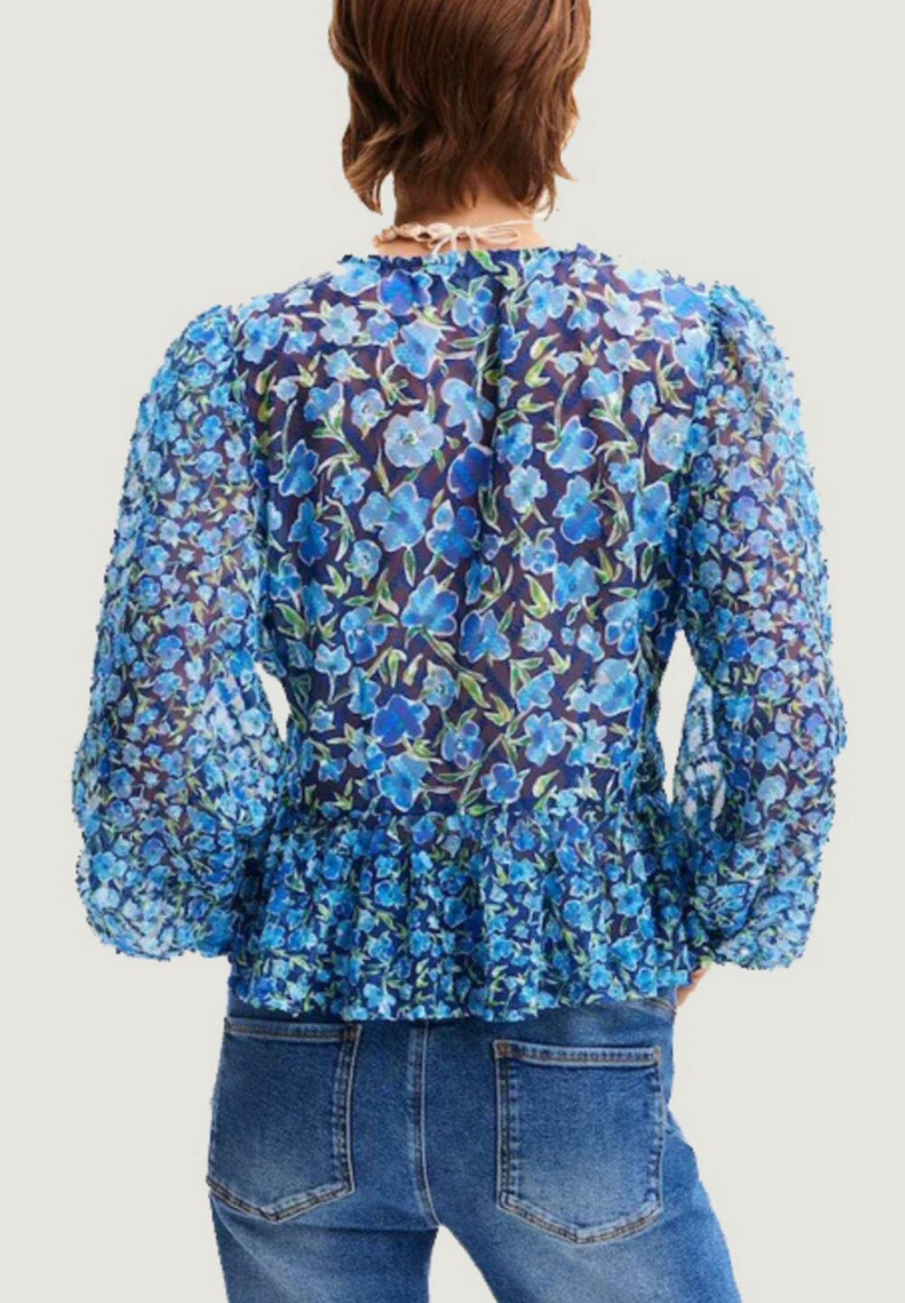 Bluse manica lunga Desigual zoÉ Blu - Foto 3