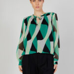 Bluse manica lunga Street One printed chiffonblouse w smok d Verde - Foto 1