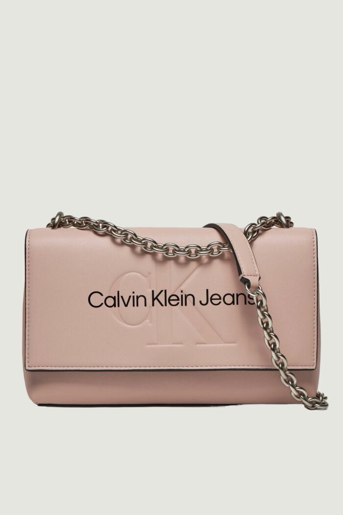 Borsa Calvin Klein Jeans sculpted ew flap conv25 mono Rosa