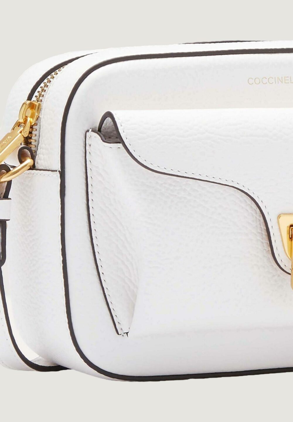 Borsa Coccinelle grained leather Bianco - Foto 4