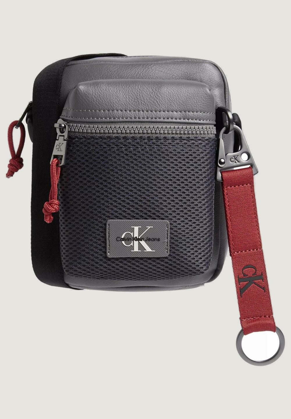 Tracolle Calvin Klein tagged reporter w/ front pkt18 Grigio - Foto 1