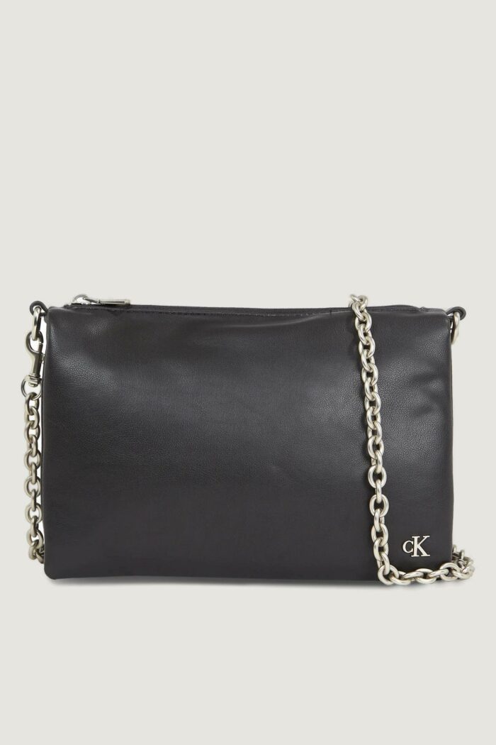 Borsa Calvin Klein Jeans micro mono chain camera pouch24 Nero